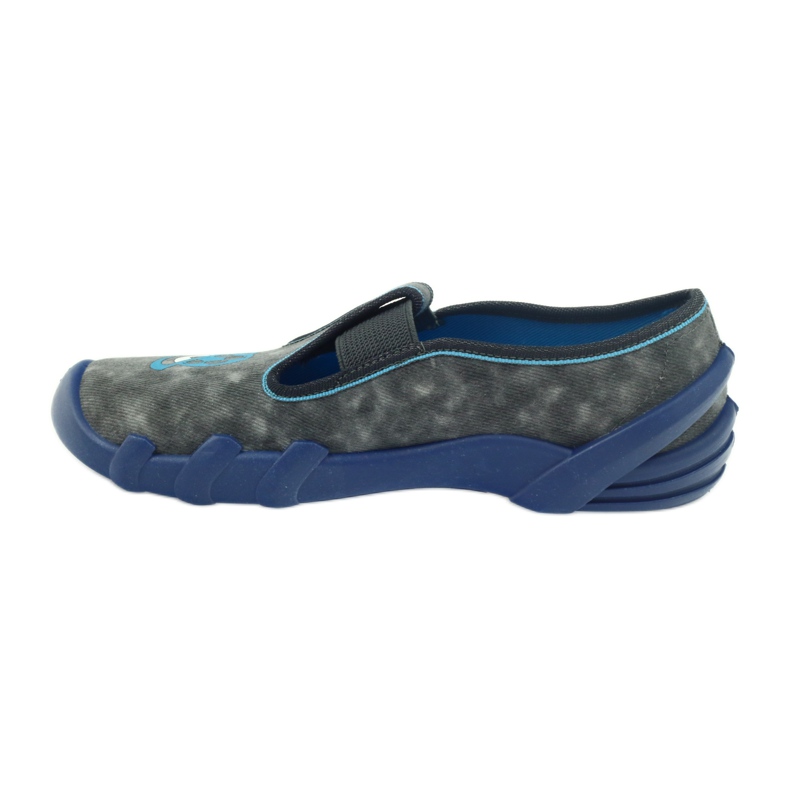 Pantofole per scarpe per bambini Befado 290y163 blu grigio 2