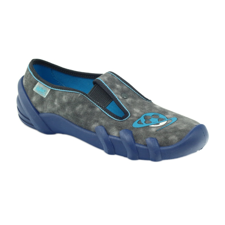 Pantofole per scarpe per bambini Befado 290y163 blu grigio 1