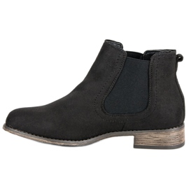 Queentina Stivaletti Chelsea casual nero 1