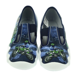 Pantofole per bambini Befado 290y170 blu verde blu navy 4