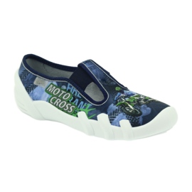 Pantofole per bambini Befado 290y170 blu verde blu navy 2
