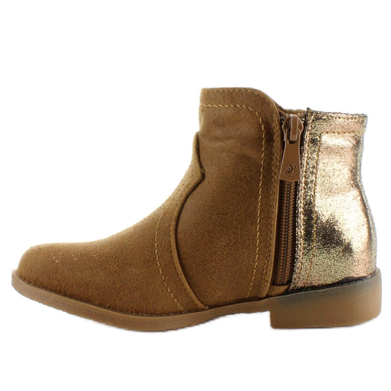 Stivaletti Chelsea da bambino k1647301 Camel marrone 1
