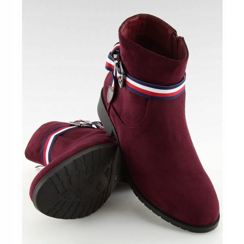 Stivaletti Chelsea marrone da donna 99-150 Rosso 2