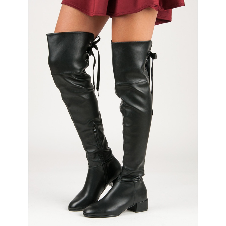 Stivali neri da moschettiere nero 2