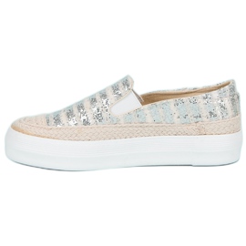 J. Star Espadrillas d'argento grigio 1