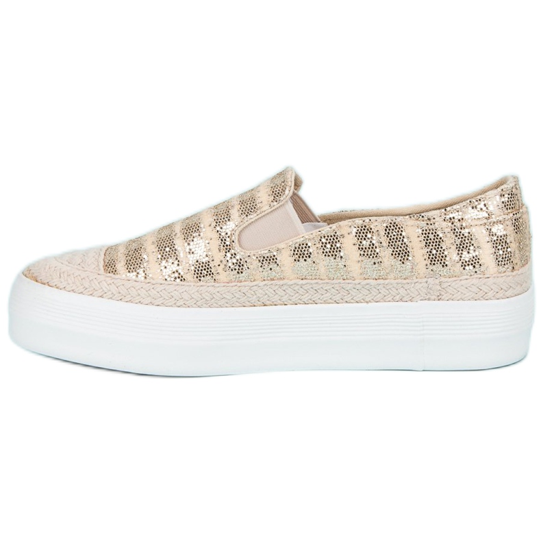 J. Star Sneaker espadrillas dorate d'oro 1