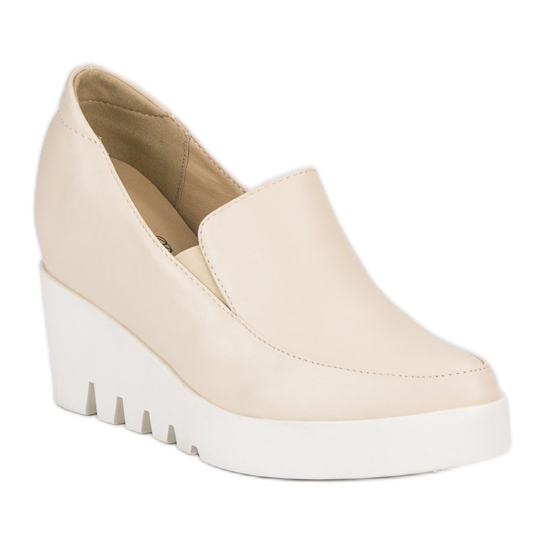 J. Star Scarpe eleganti con zeppa marrone 1