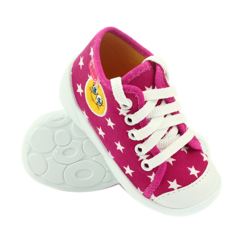 Scarpe da ginnastica per bambini Befado pantofole 218p055 bianco rosa 3