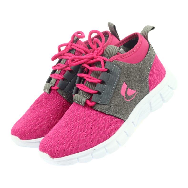 Scarpe sportive per bambini Befado 516Y033 rosa grigio 4