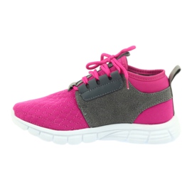 Scarpe sportive per bambini Befado 516Y033 rosa grigio 2