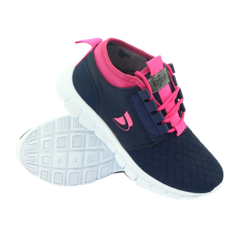 Scarpe sportive per bambini Befado 516Y034 blu navy rosa 3