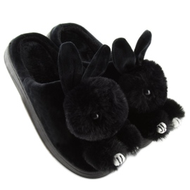Pantofole nere da donna nere DD90 nere nero 1
