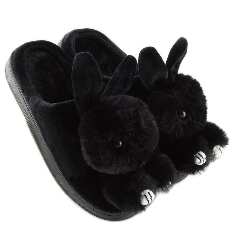Pantofole nere da donna nere DD90 nere nero 1
