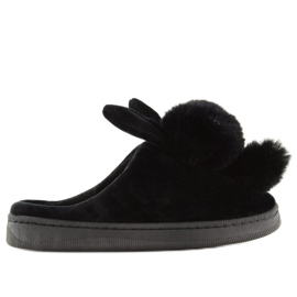 Pantofole nere da donna nere DD90 nere nero 2