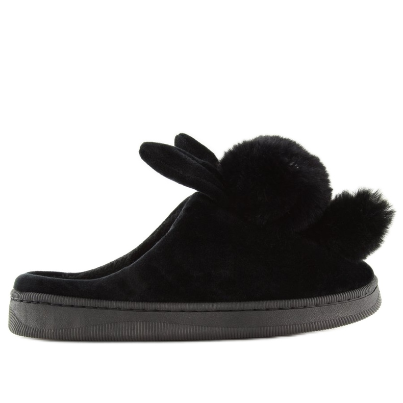 Pantofole nere da donna nere DD90 nere nero 2