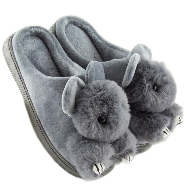 Pantofole da donna grigie DD91 grigie grigio 2