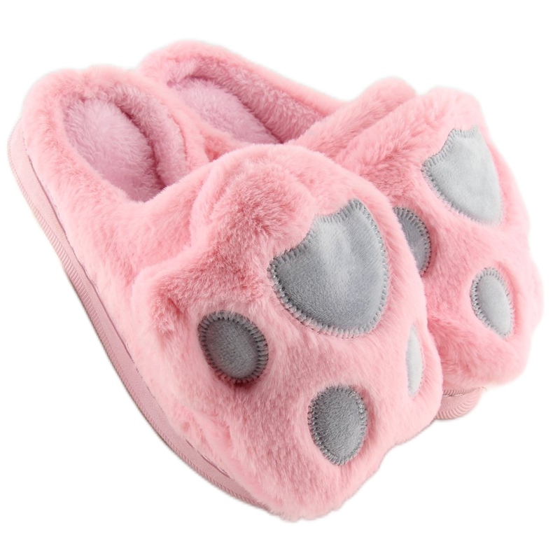 Pantofole da donna rosa e grigie DD93 W.PINK 2