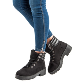 Trapper in pelle scamosciata nero 2