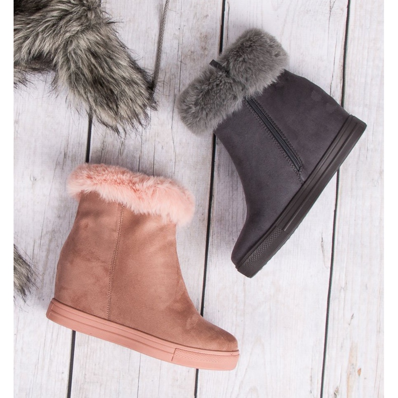 Seastar Stivali con zeppa rosa 1