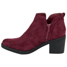 Ideal Shoes Stivali con tacco alto rosso 1