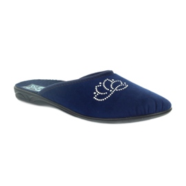Pantofole velour paillettes Adanex blu navy 1