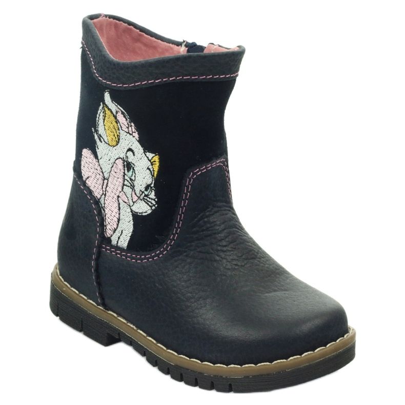 Ren But Stivali in pelle per bambini con gattino Ren ma 1525 blu navy 1