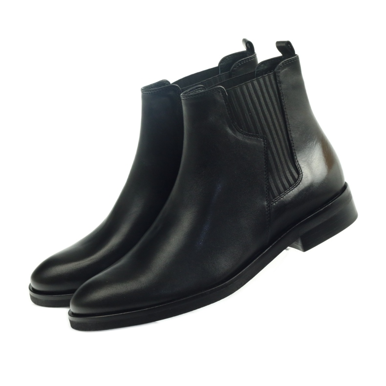 Stivali neri Edeo, slip-on 3244 nero 3