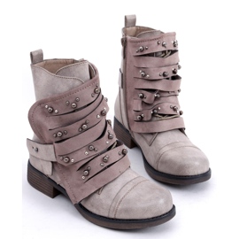 Stivali militari beige 17103-4 Kaki cachi 1