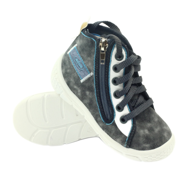 Befado scarpe da bambino sneakers pantofole 547x001 bianca blu grigio 3