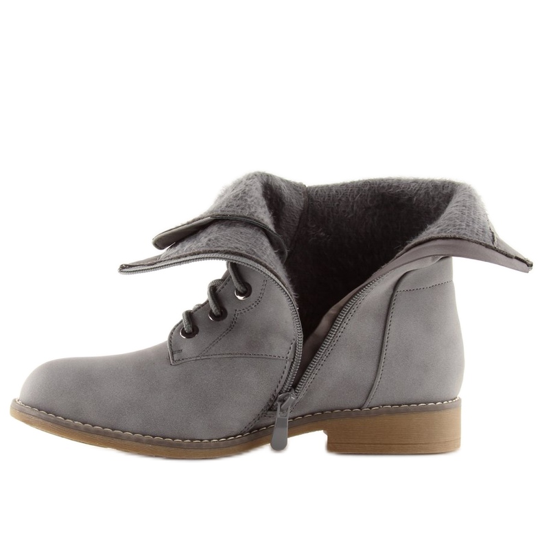Stivaletti stringati grigio lavoro 168-177 Grigio 2