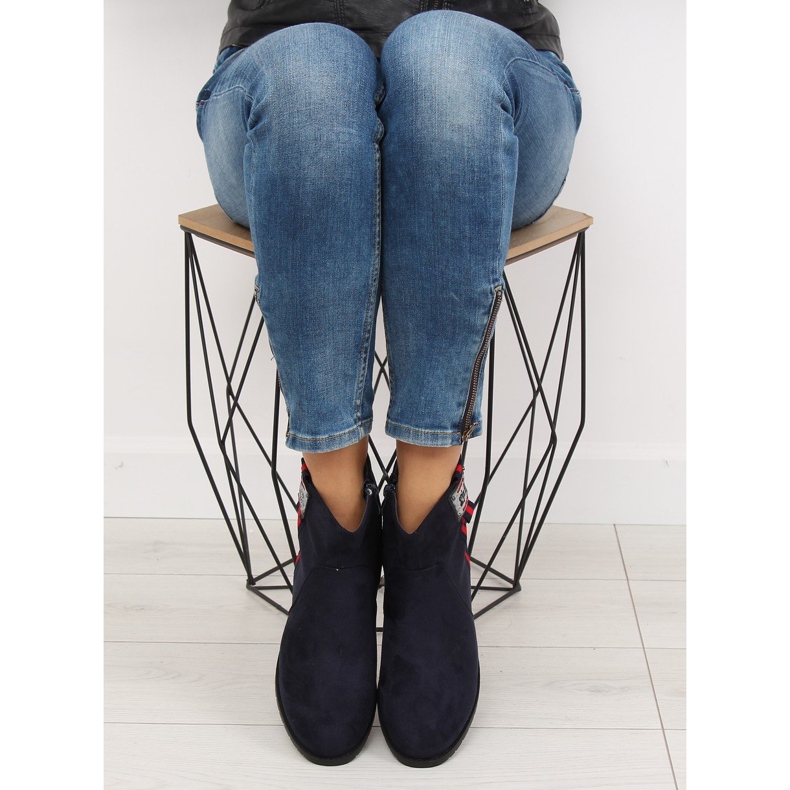 Stivali in camoscio, blu navy 100-913B0-2 Blu 2