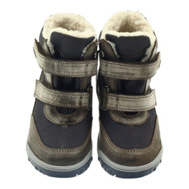 Stivali in pelle con stivali a membrana Bartuś beige blu navy 3