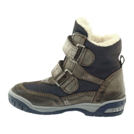 Stivali in pelle con stivali a membrana Bartuś beige blu navy 2
