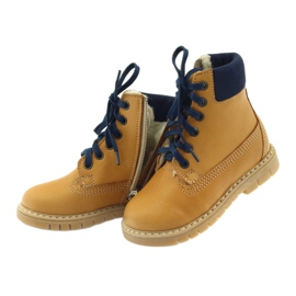 Stivali in legno BARTUŚ Camel giallo blu navy 5