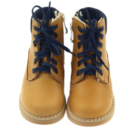 Stivali in legno BARTUŚ Camel giallo blu navy 3