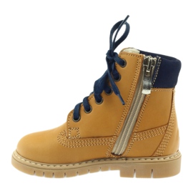 Stivali in legno BARTUŚ Camel giallo blu navy 2