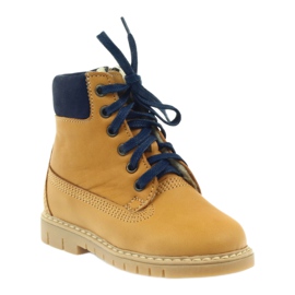 Stivali in legno BARTUŚ Camel giallo blu navy 1