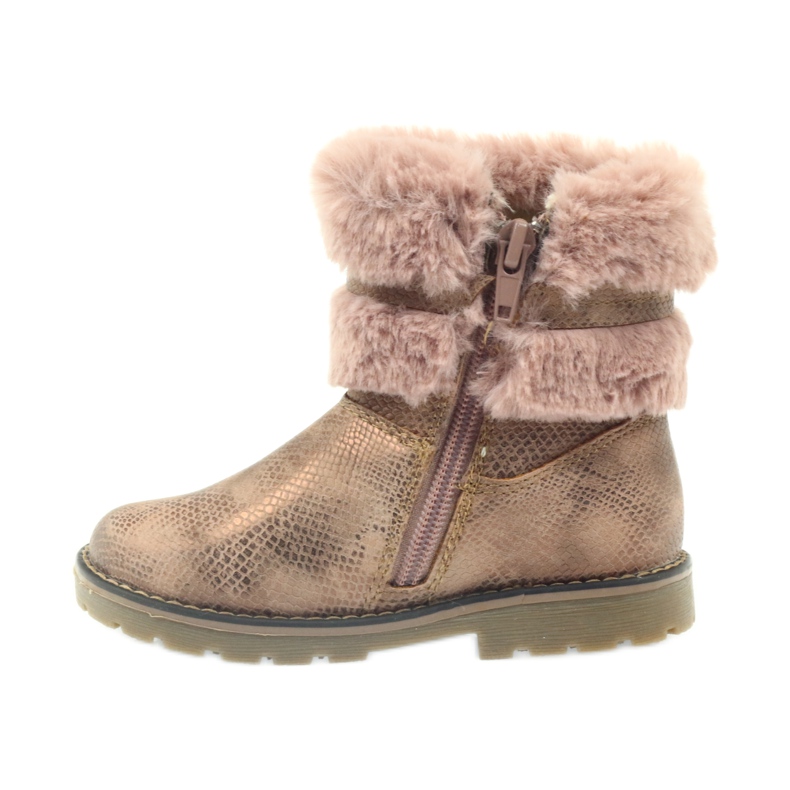 American Club Stivali americani stivali invernali con pelliccia17042 marrone giallo rosa 2
