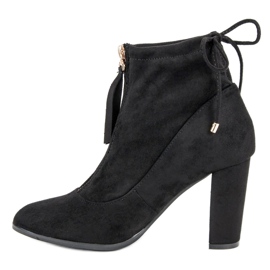 Mannika Stivali eleganti in pelle scamosciata nero 1