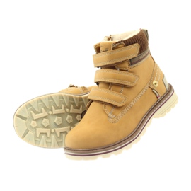 American Club Stivaletti in velcro stivali 708121 marrone giallo 4