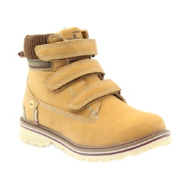 American Club Stivaletti in velcro stivali 708121 marrone giallo 1