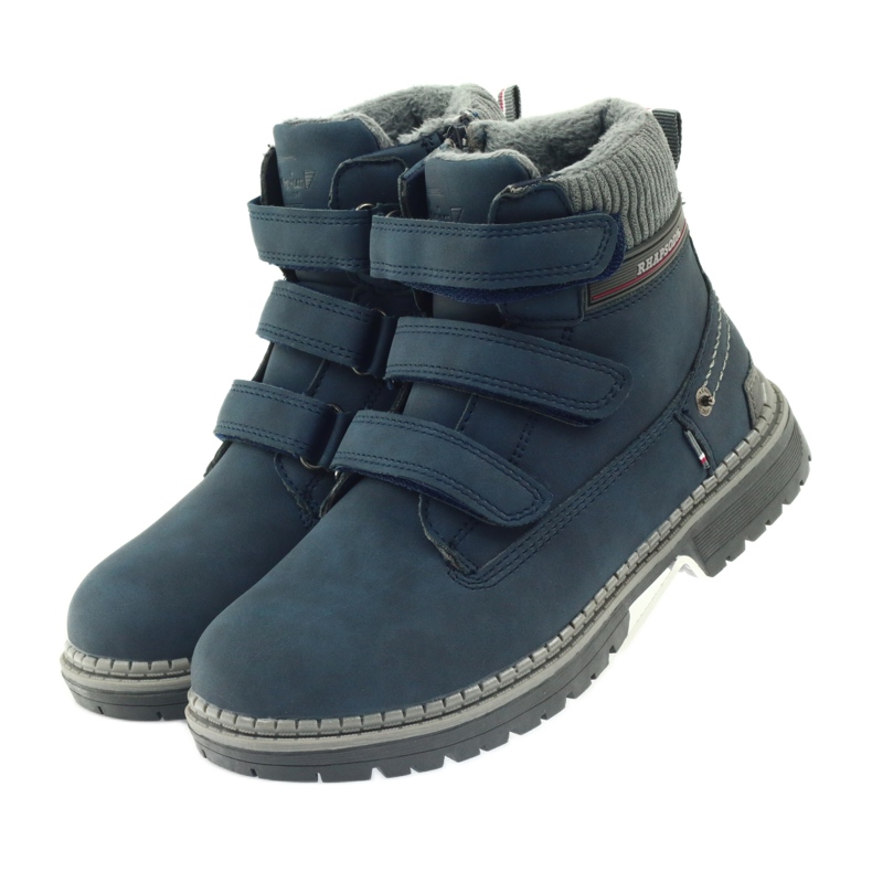 American Club Stivaletti in velcro stivali 708121 grigio blu navy 3