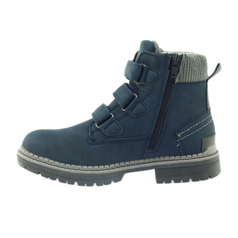 American Club Stivaletti in velcro stivali 708121 grigio blu navy 2