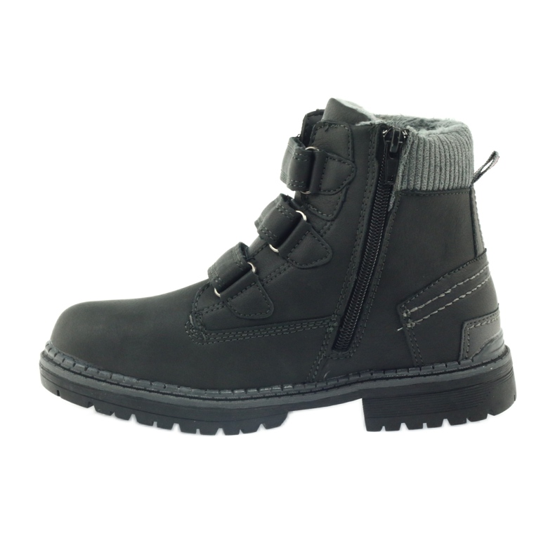 American Club Stivaletti in velcro stivali 708121 nero grigio 2