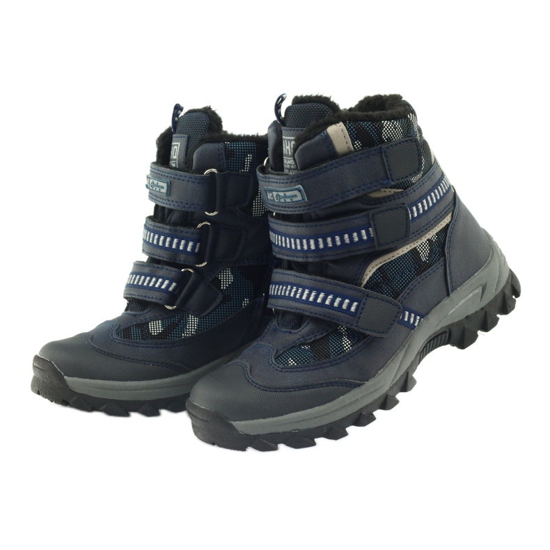 American Club Stivali americani stivaletti stivali invernali 87433 blu navy bianco nero 3
