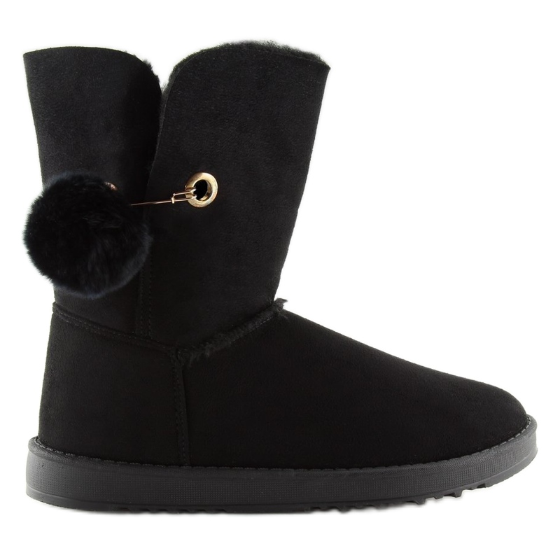 Emusy nero con pompon SP04P nero 1