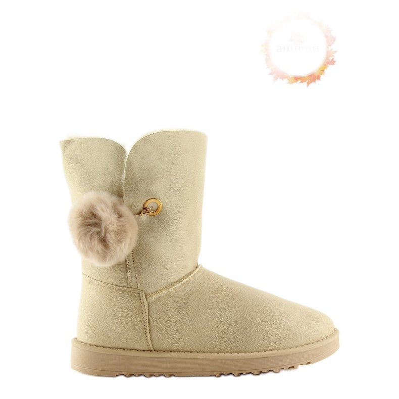 Emusy con pompon beige SP04P beige 1