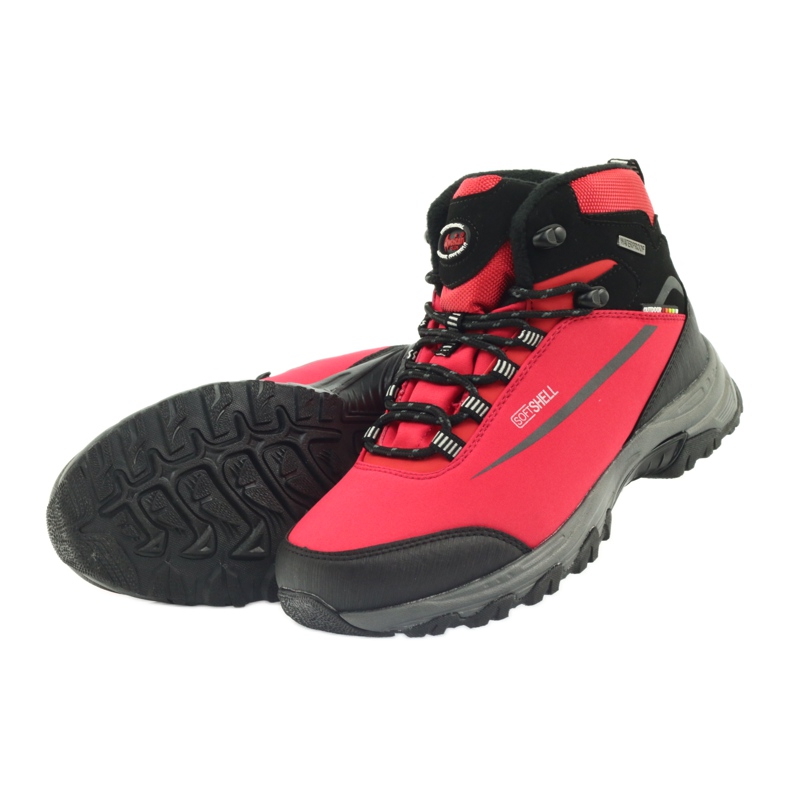 American Club Softshell trekking con membrana nero rosso 5