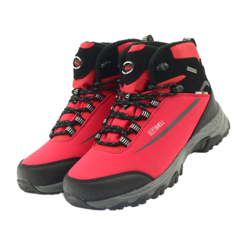 American Club Softshell trekking con membrana nero rosso 4