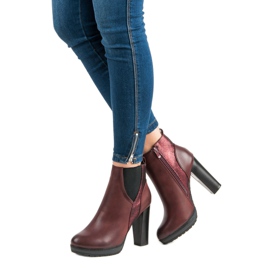 Erynn Stivali bordeaux sexy rosso 1